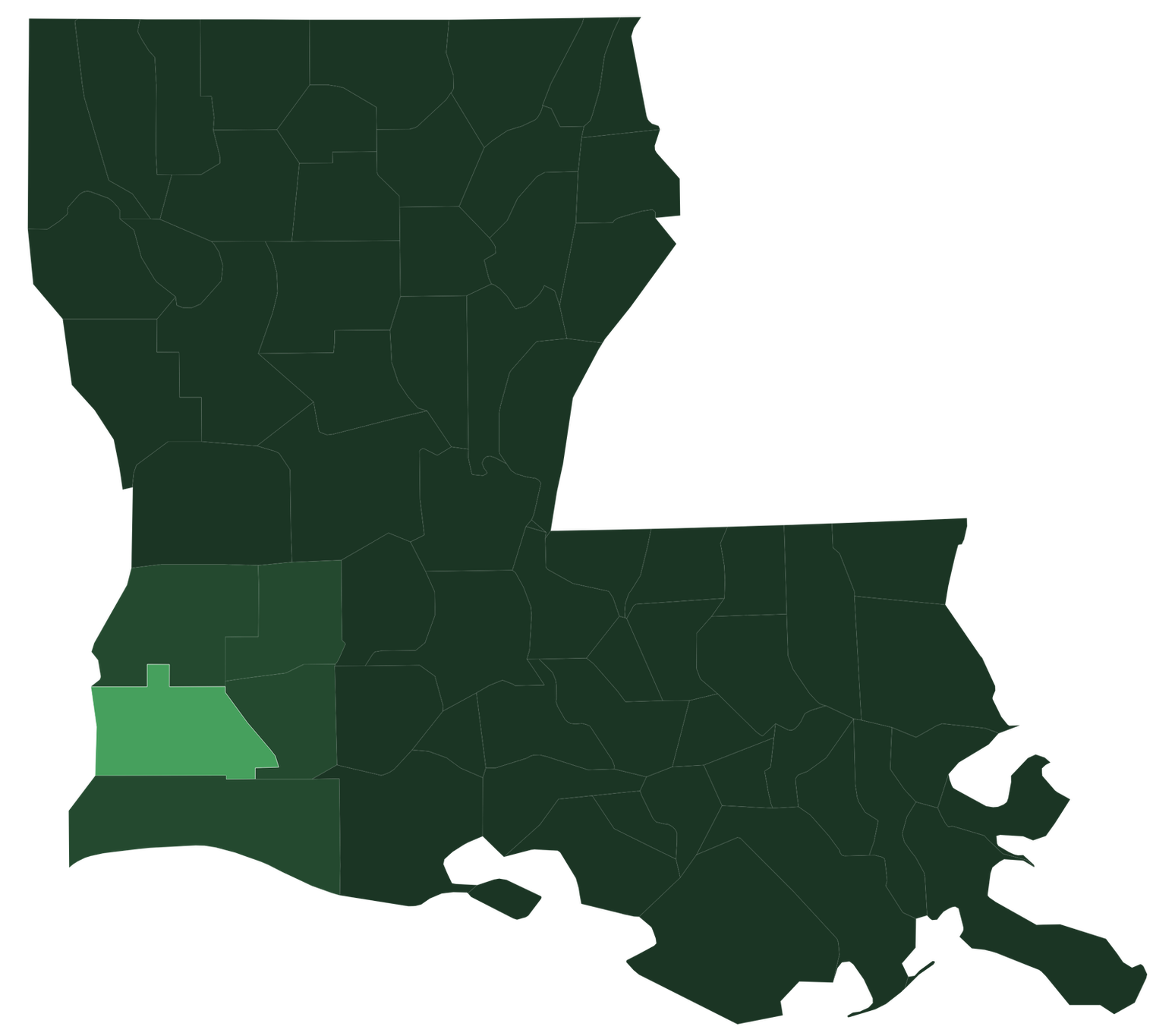 Map showing Klutter Krewe service areas